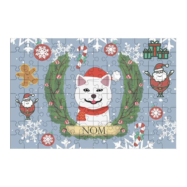 Puzzle chien noël