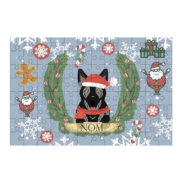 Puzzle chien noël