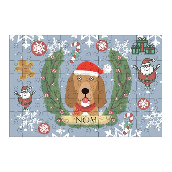 Puzzle chien noël