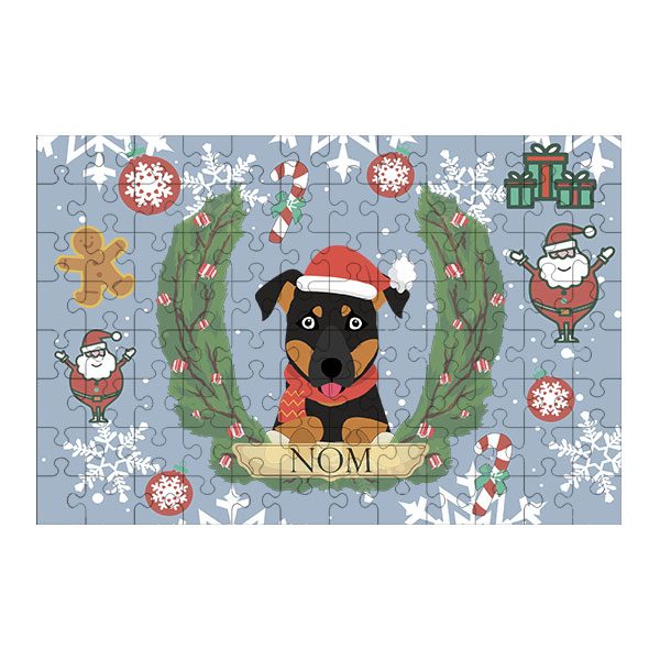 Puzzle chien noël