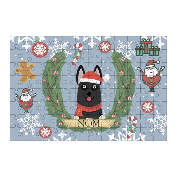 Puzzle chien noël