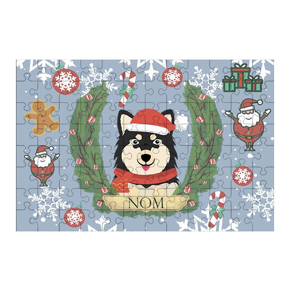 Puzzle chien noël