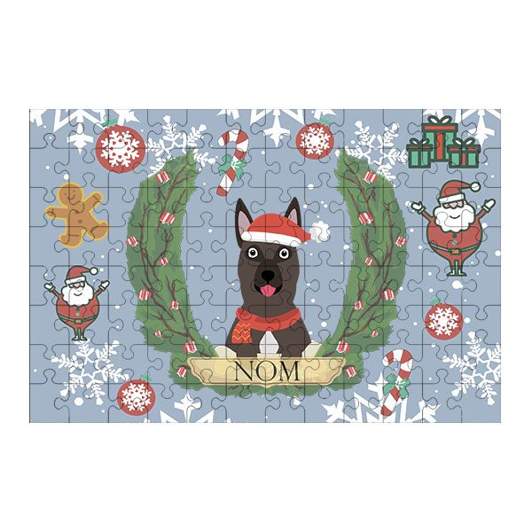Puzzle chien noël