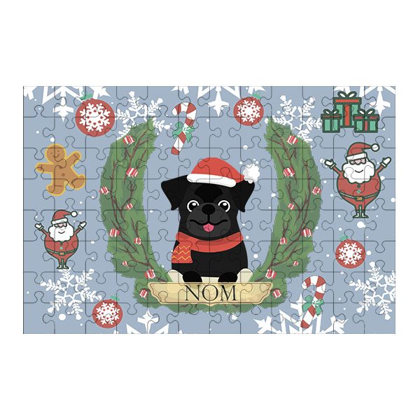 Puzzle chien noël