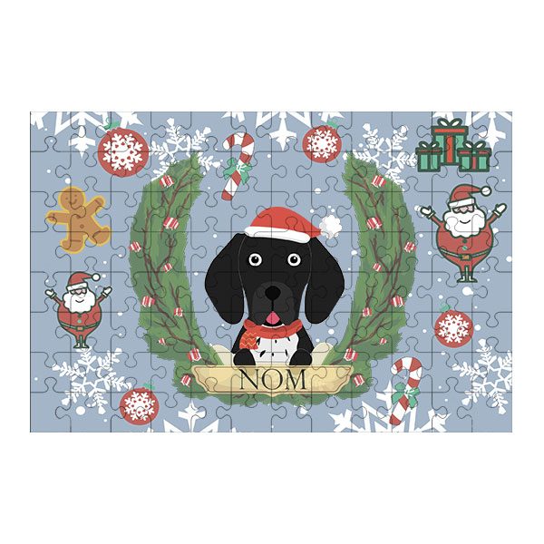 Puzzle chien noël