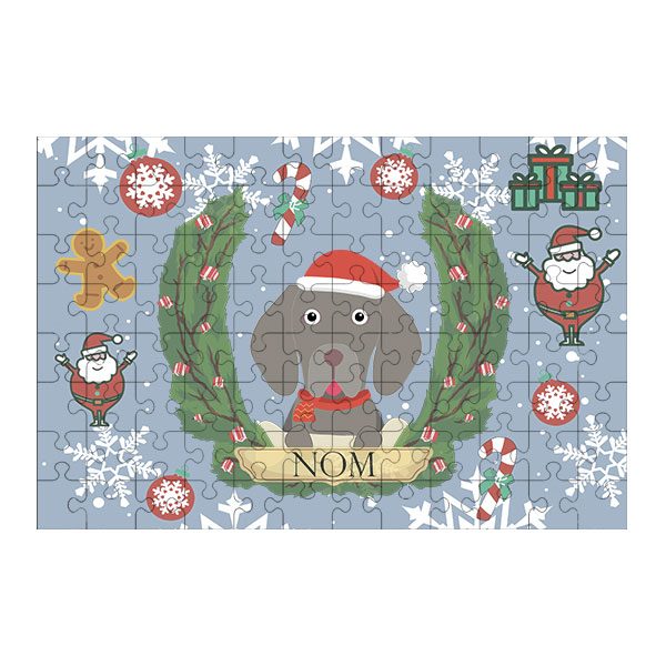 Puzzle chien noël