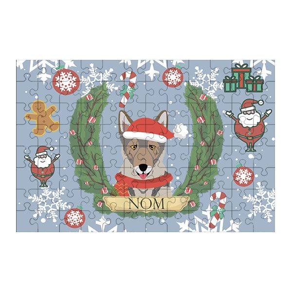 Puzzle chien noël