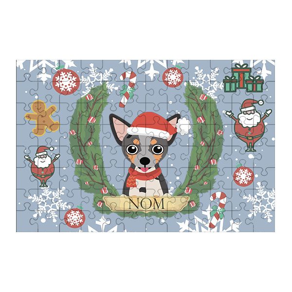 Puzzle chien noël