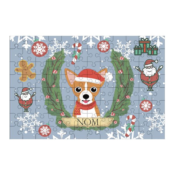 Puzzle chien noël