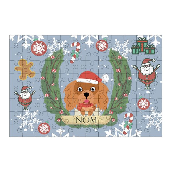 Puzzle chien noël