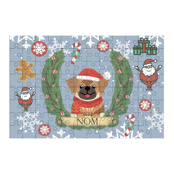 Puzzle chien noël