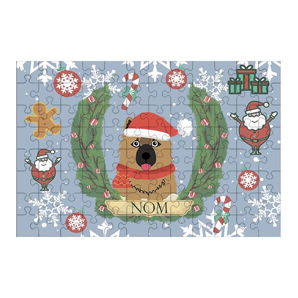 Puzzle chien noël