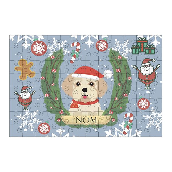 Puzzle chien noël