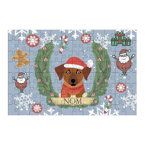 Puzzle chien noël