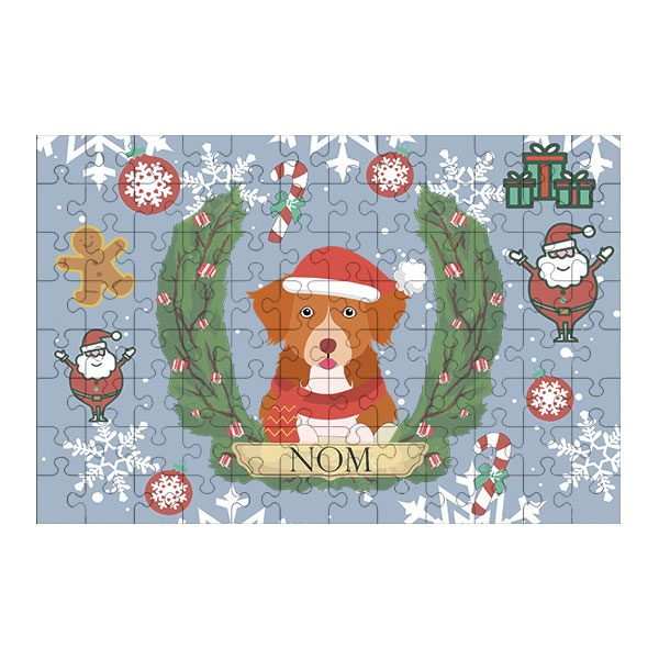 Puzzle chien noël