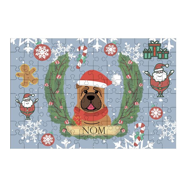 Puzzle chien noël