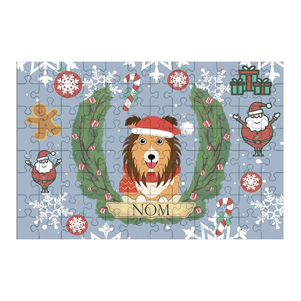 Puzzle chien noël