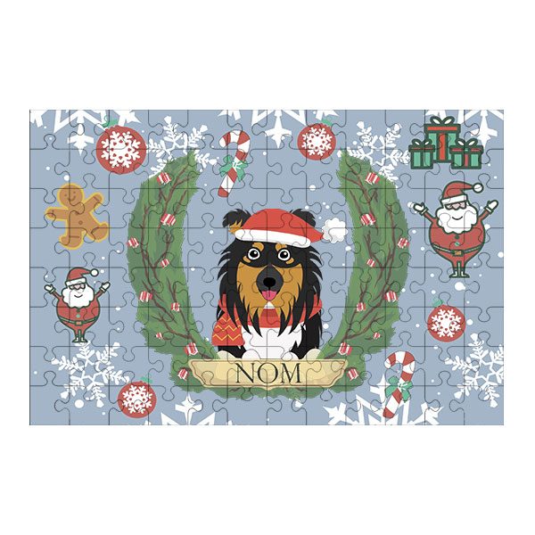 Puzzle chien noël