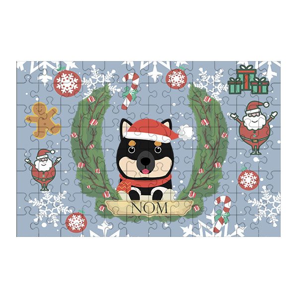 Puzzle chien noël