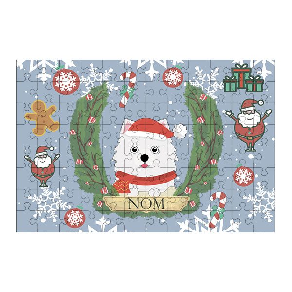 Puzzle chien noël
