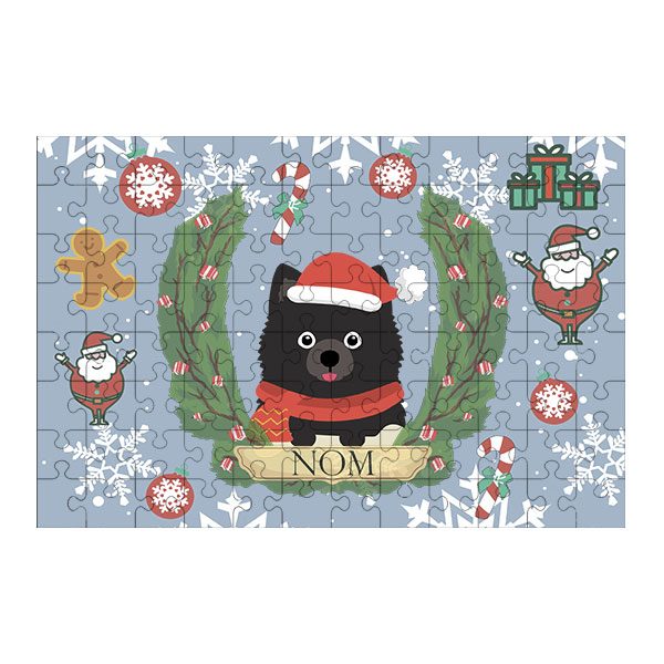 Puzzle chien noël