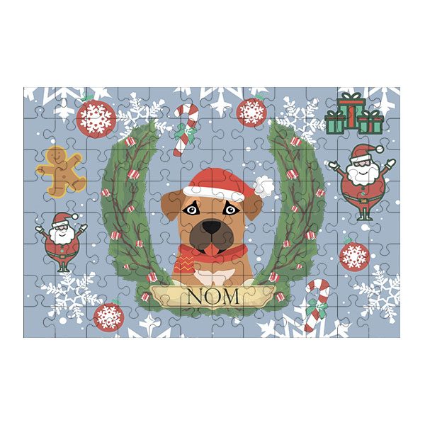 Puzzle chien noël