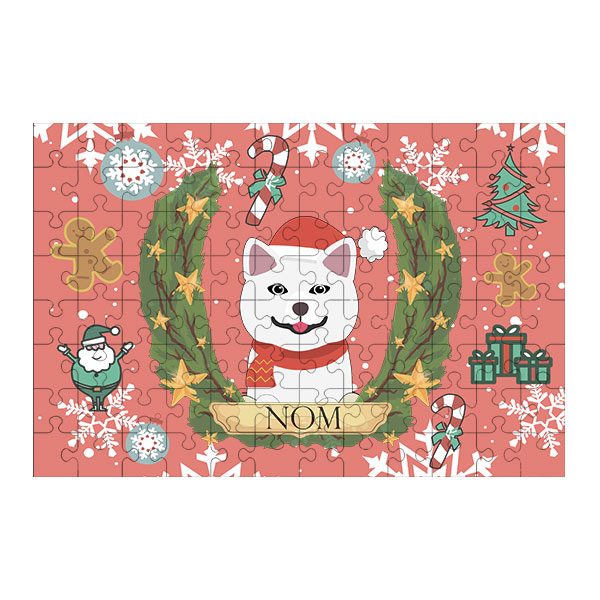Puzzle chien noël