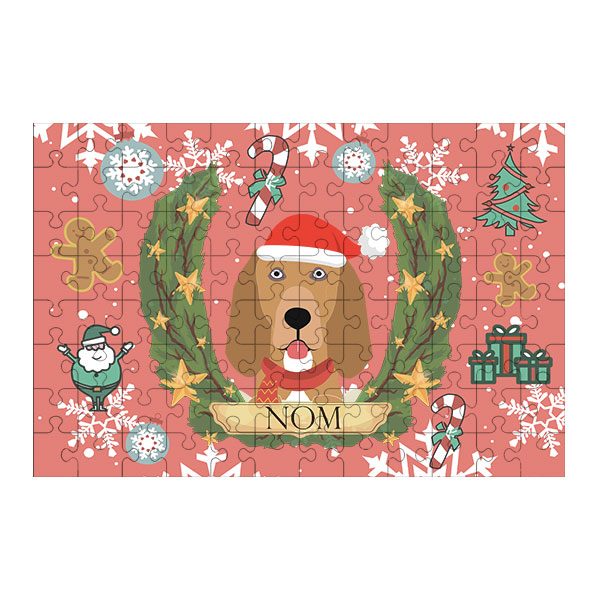 Puzzle chien noël