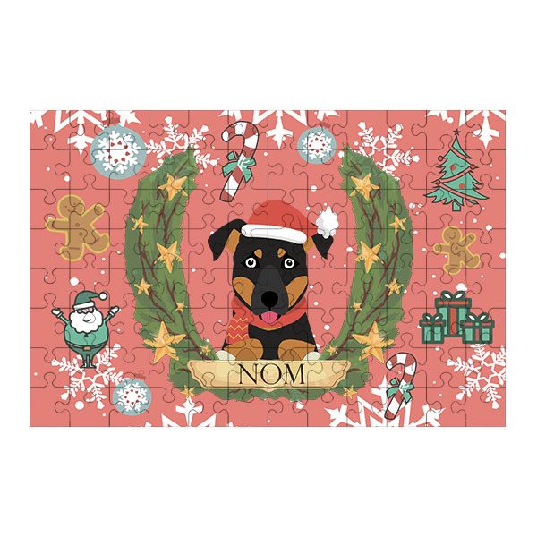 Puzzle chien noël