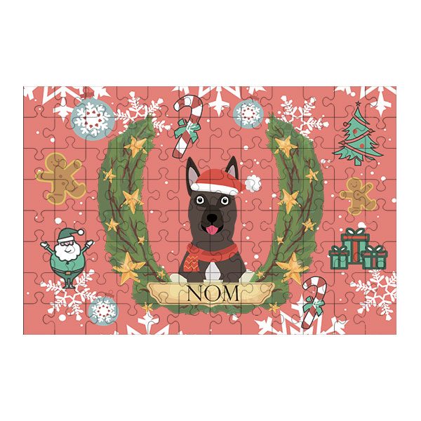 Puzzle chien noël