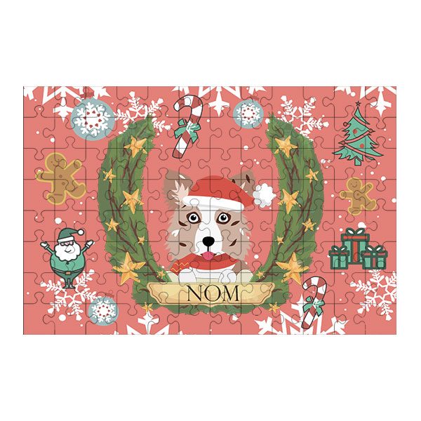 Puzzle chien noël