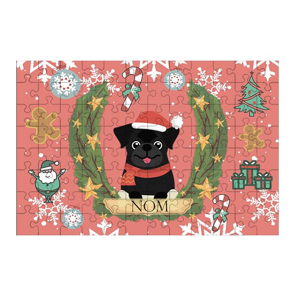 Puzzle chien noël