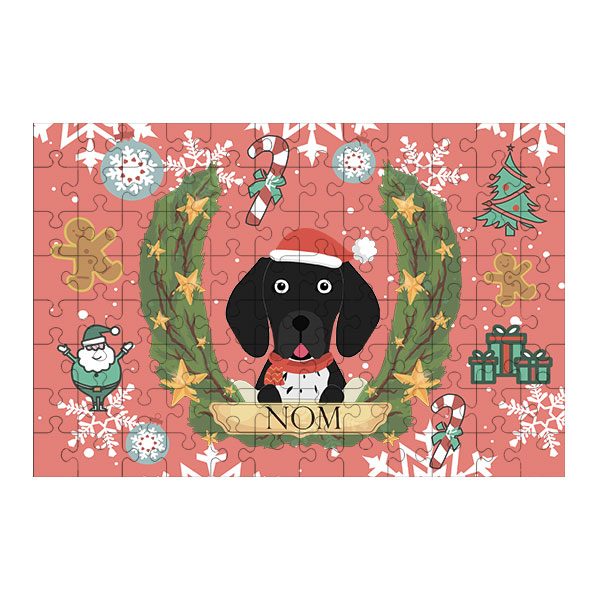 Puzzle chien noël