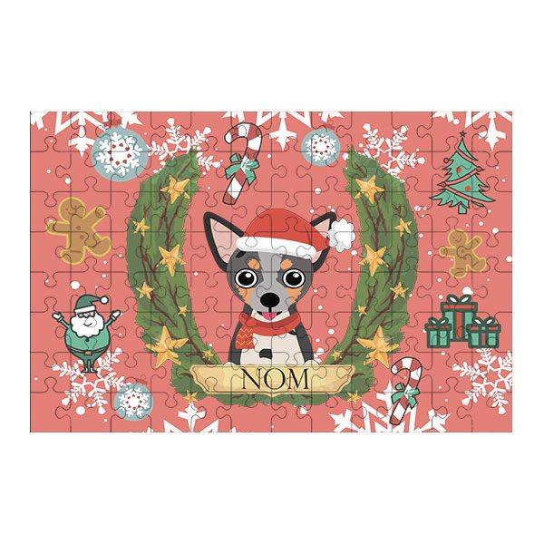 Puzzle chien noël