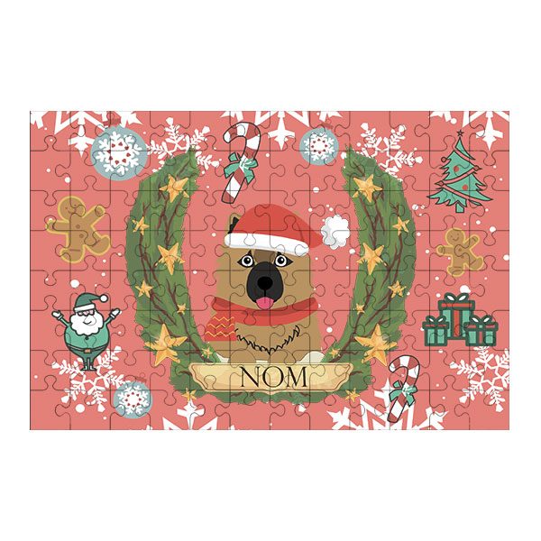 Puzzle chien noël