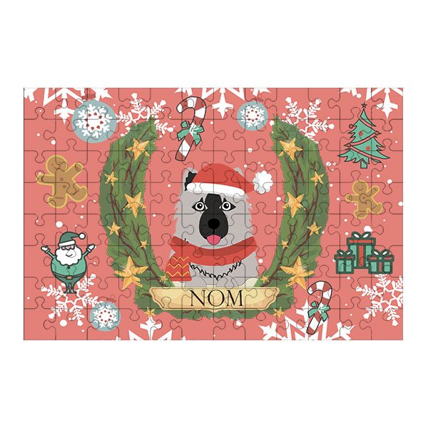 Puzzle chien noël