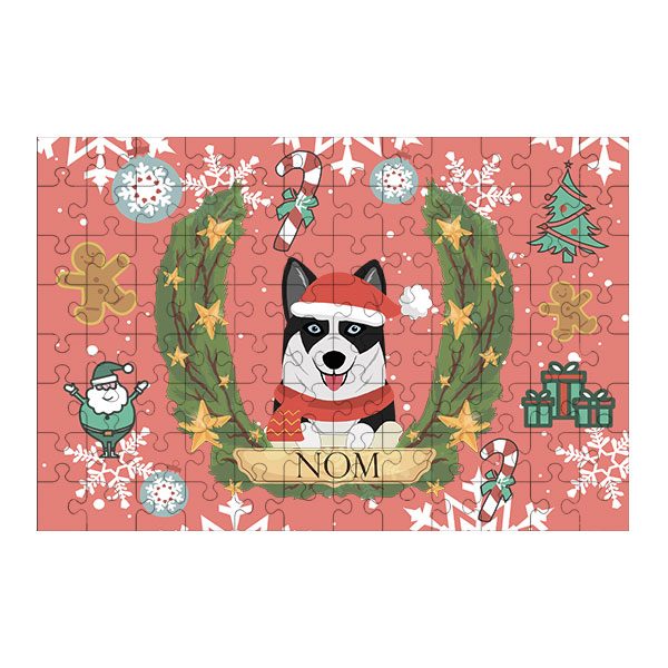 Puzzle chien noël