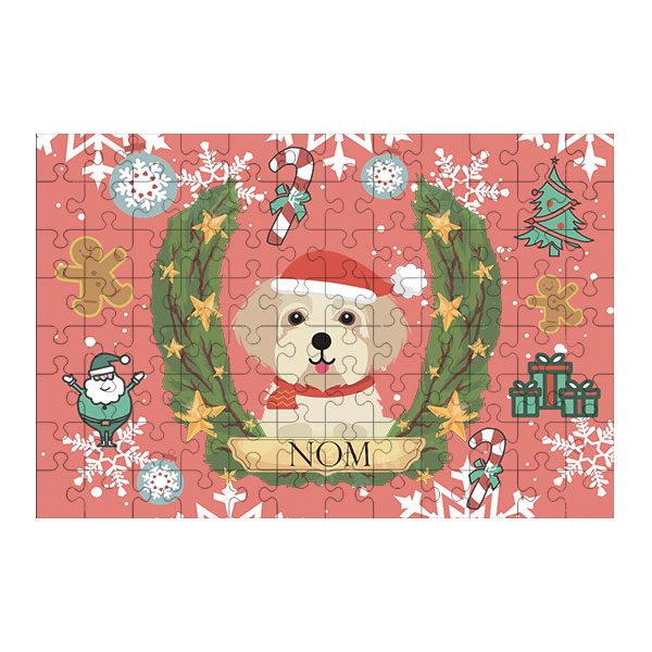 Puzzle chien noël