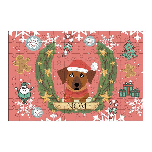 Puzzle chien noël