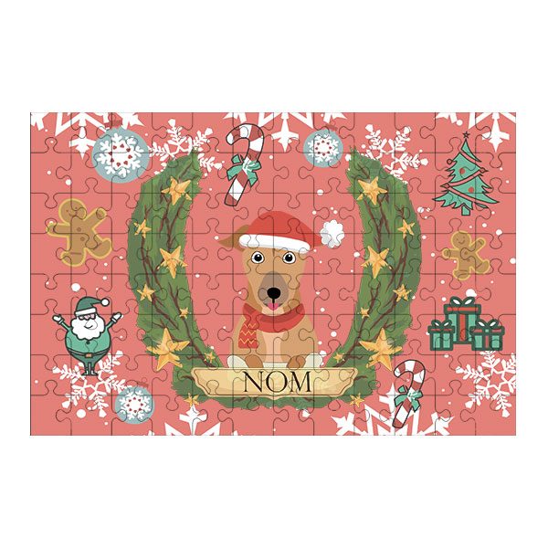 Puzzle chien noël