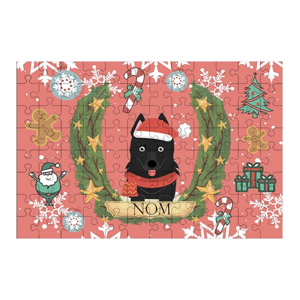Puzzle chien noël