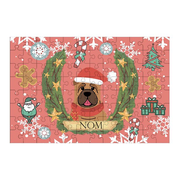 Puzzle chien noël
