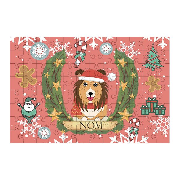 Puzzle chien noël