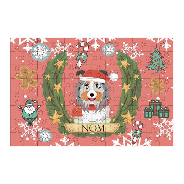 Puzzle chien noël
