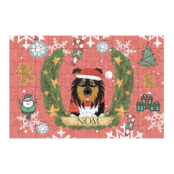 Puzzle chien noël