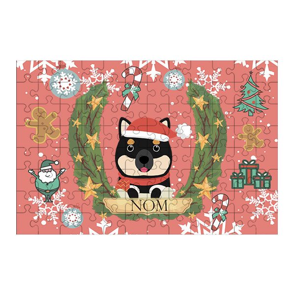 Puzzle chien noël