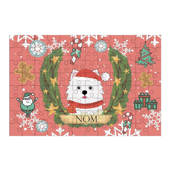 Puzzle chien noël
