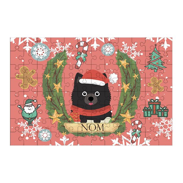 Puzzle chien noël