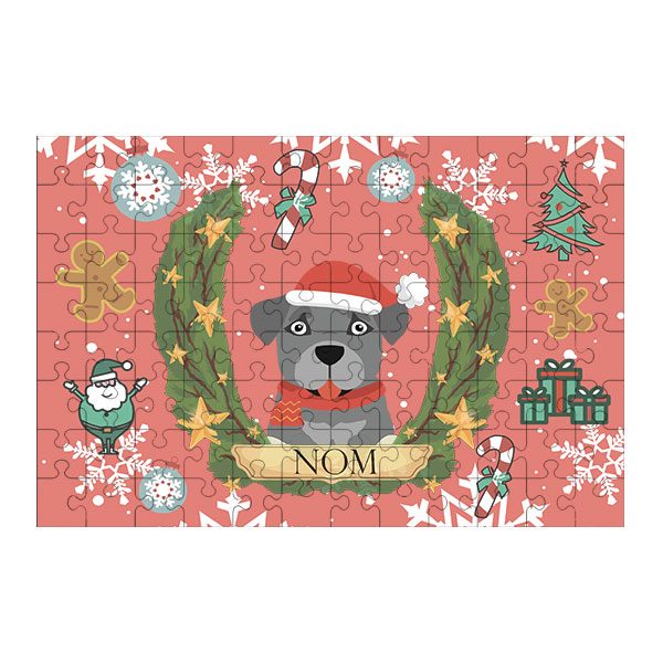 Puzzle chien noël