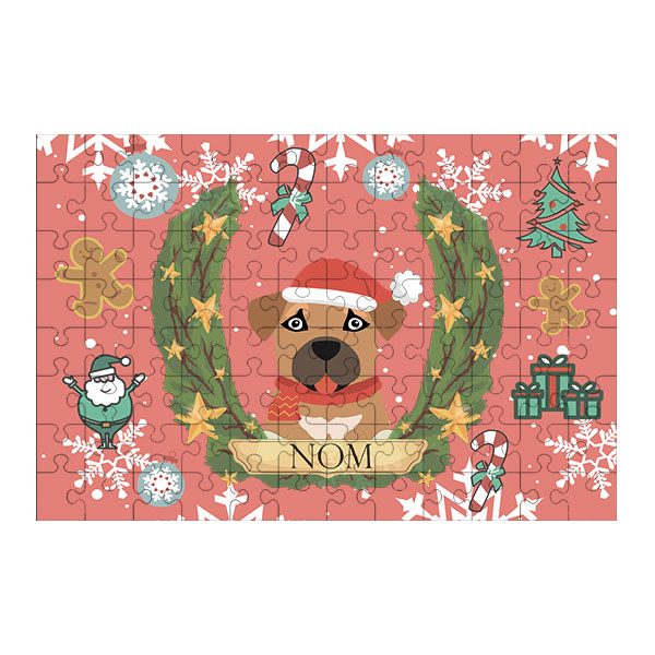 Puzzle chien noël